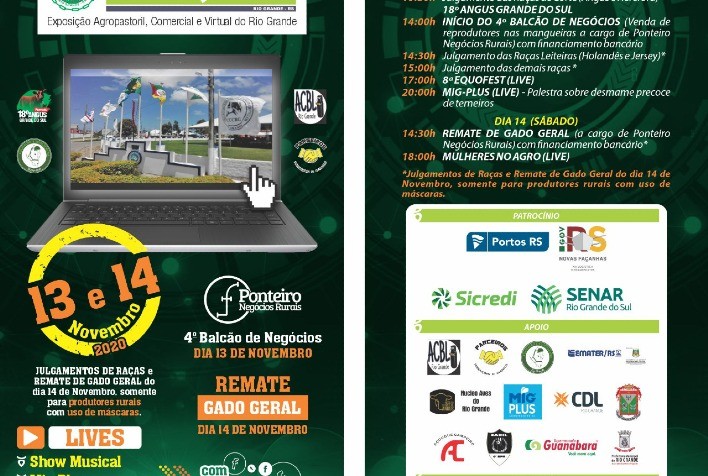 Angus participa da 46ª Expofeira virtual de Rio Grande