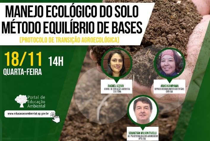 Profissionais da Secretaria de Agricultura e Abastecimento participam de evento online sobre transição agroecológica