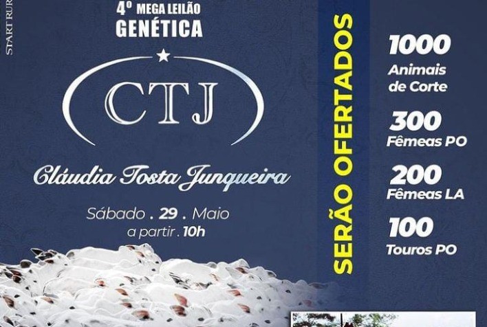 4º Megaleilão Genética CTJ terá super oferta de lotes Nelore