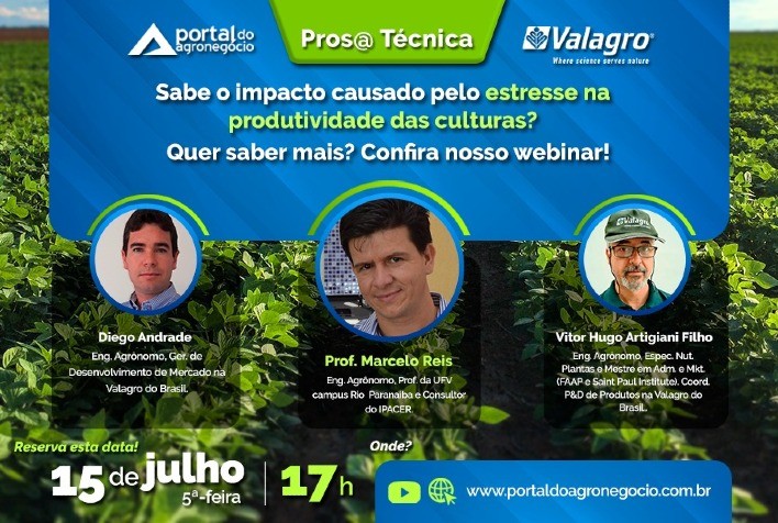 Chegou o dia! Pros@ Técnica discute o estresse na agricultura com foco no aumento da produtividade