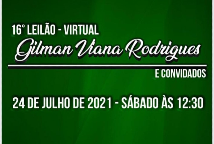 Gilman Viana oferta 1.200 bezerros em leilão virtual, no dia 24 de julho