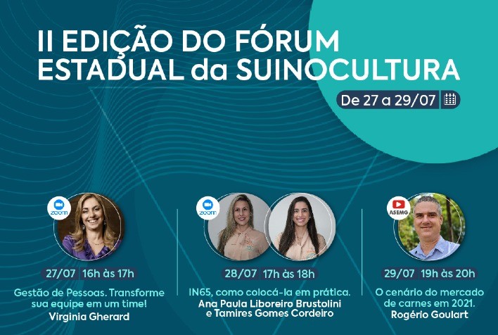 ASEMG, ASSUVAP e ASTAP realizam o 2° Fórum Estadual da Suinocultura