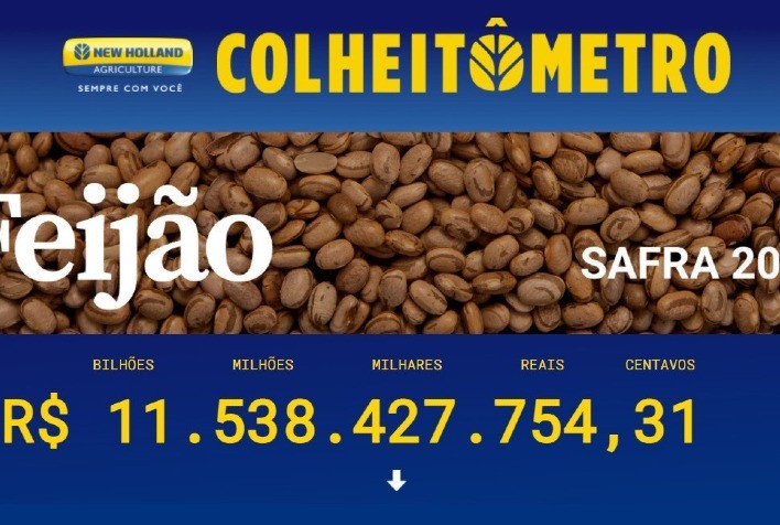 Colheitômetro, da New Holland, amplia número de culturas mostradas em tempo real com feijão e algodão