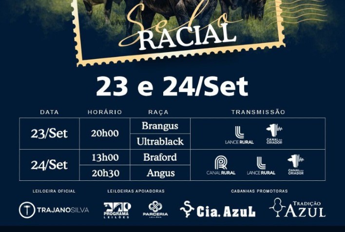 Selo Racial fará oferta de 160 exemplares Angus