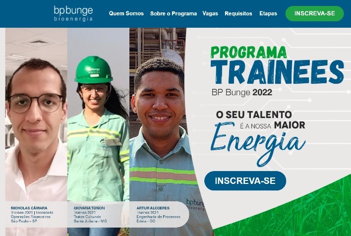BP Bunge Bioenergia abre inscrições para os programas de Trainees e Jovens Engenheiros