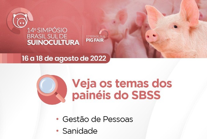 14º Simpósio de Suinocultura ocorrerá nos dias 16, 17 e 18 de agosto