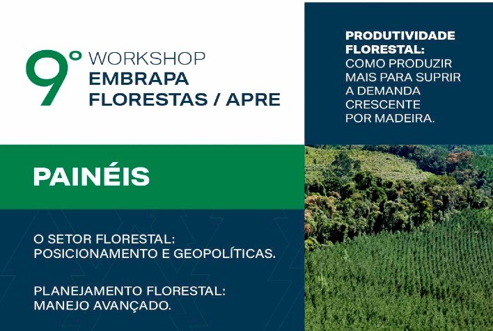 9º Workshop Embrapa Florestas/APRE vai discutir produtividade florestal
