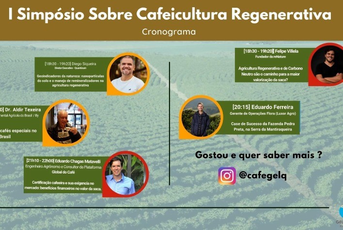Inscrições abertas para o I Simpósio Sobre Cafeicultura Regenerativa: Alinhando Sustentabilidade e Lucratividade