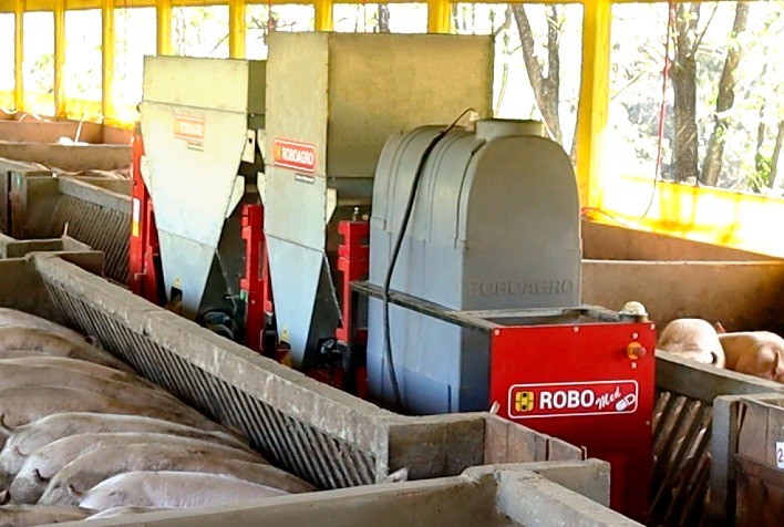 Roboagro lança implemento de robô alimentador de suínos que economiza 10% dos custos com ração e compensa 67 t de CO²/ano
