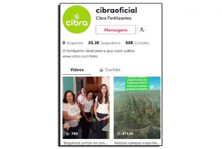Cibra estreia no TikTok ocupando espaço pouco explorado no Agro