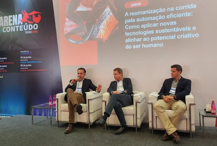Executivos da FriGol discutem o papel da automação e tecnologias sustentáveis no setor frigorífico durante a TecnoCarne
