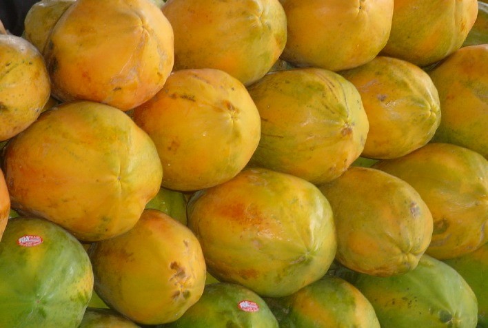 Mamão: Frutas verdes afetam comércio na Ceagesp