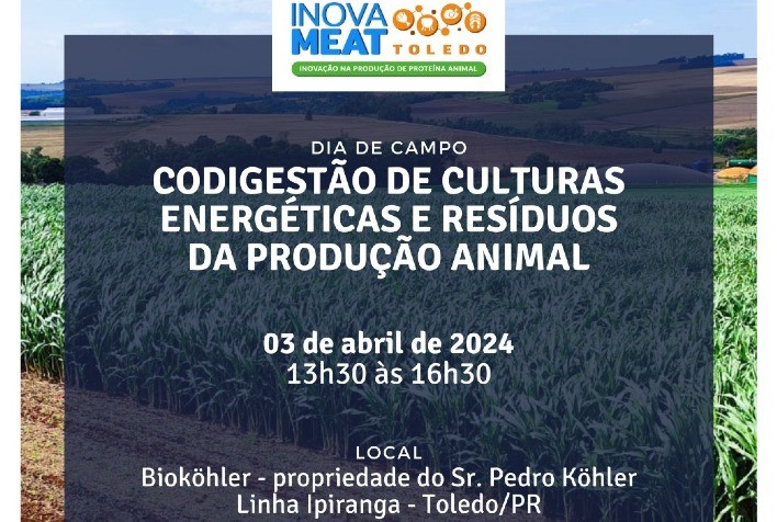 Dia de Campo vai abordar culturas energéticas para produção de biogás