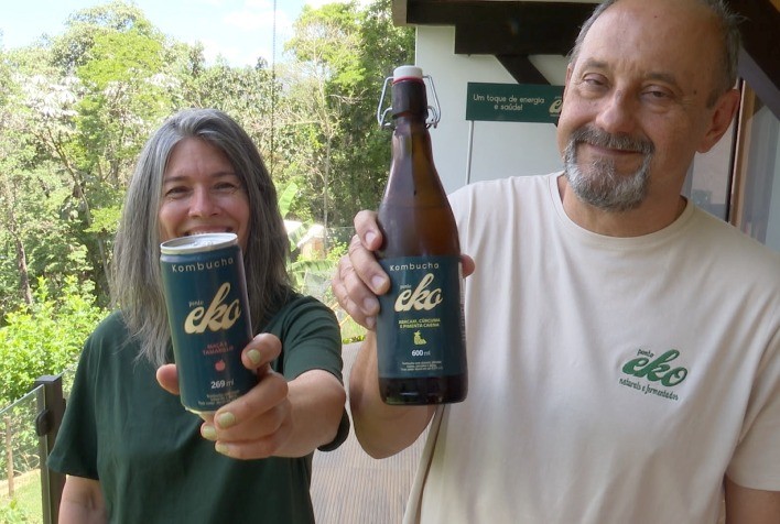Casal de Nova Lima investe na kombucha, mirando mercado em expansão