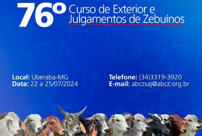 ABCZ abre inscrições para curso de exterior e julgamentos de zebuínos