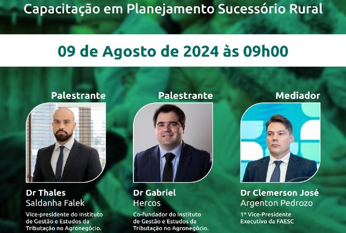 FAESC Oferece Capacitação em Planejamento Sucessório Rural