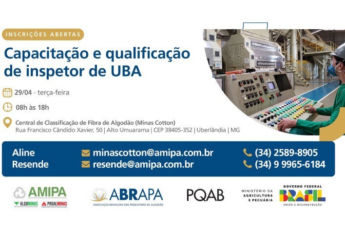 Curso em Uberlândia qualifica inspetores para garantir a excelência do algodão mineiro