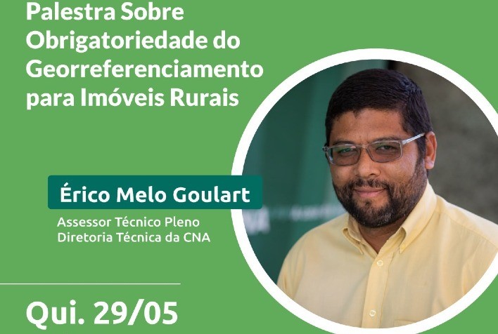 Sistema FAESC/SENAR realiza palestra online sobre georreferenciamento obrigatório para imóveis rurais