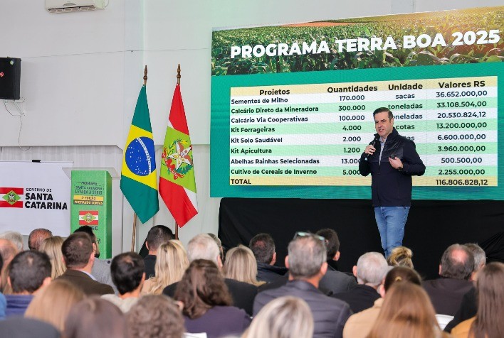 Governo de SC lança Projeto Sementes de Milho 2025 com aumento de 27,5% no investimento
