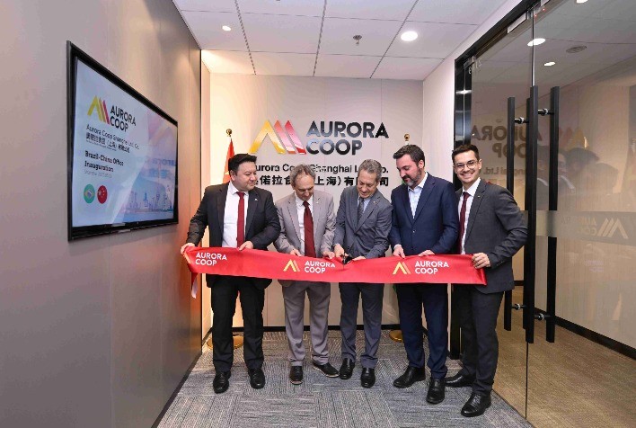 Aurora Coop inaugura escritório em Xangai e amplia presença no mercado asiático