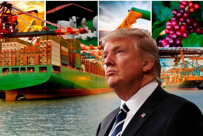 Exportações brasileiras aos EUA caem 18,5% após tarifas de Trump