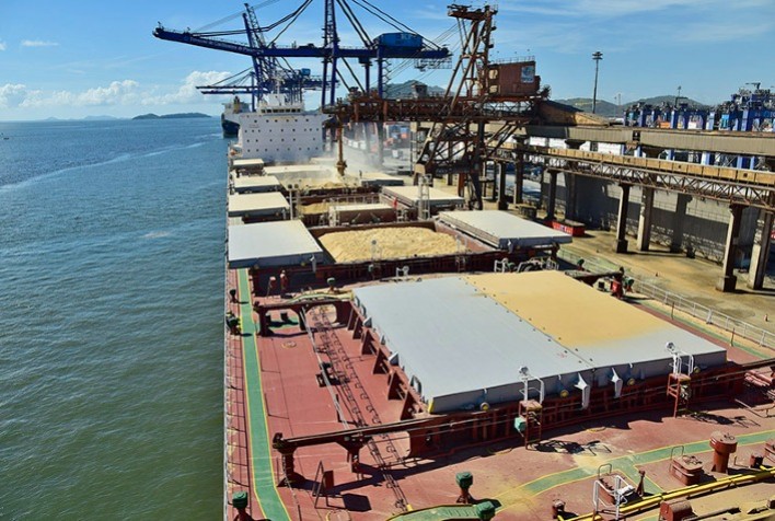 Exportações de soja têm line-up de 7,38 milhões de toneladas em outubro, alta frente a 2024