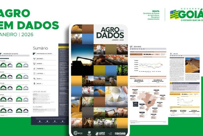 Goiás divulga boletim agropecuário de 2025 com indicadores de produção e exportação