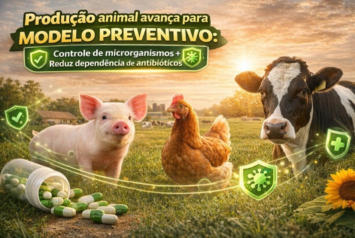 Produção animal avança para modelo preventivo no controle de microrganismos e reduz dependência de antibióticos