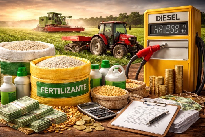 Alta do diesel e dos fertilizantes pressiona custos e contratos no agronegócio