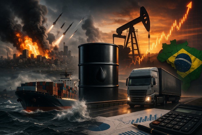 Crise no Oriente Médio pressiona petróleo e logística global e eleva custos para empresas brasileiras
