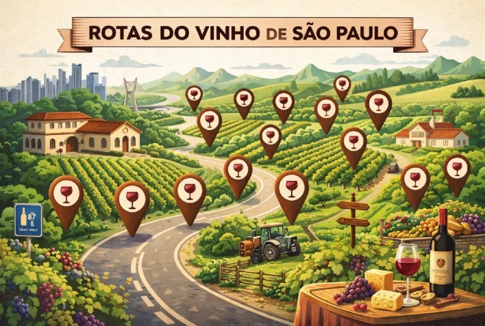 Rotas do Vinho de São Paulo chegam a 87 atrativos e impulsionam enoturismo e produção regional