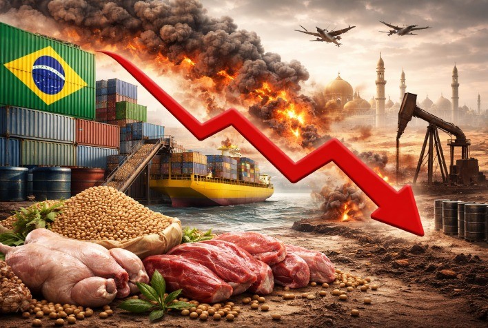 Exportações brasileiras ao Oriente Médio recuam 26% em março com impactos de conflito internacional