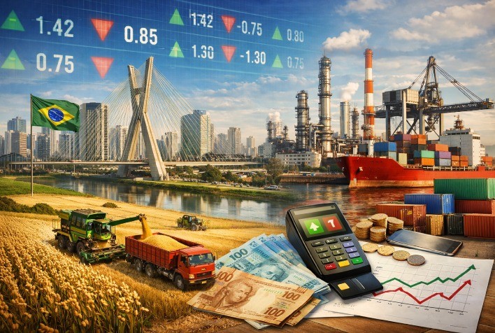 Atividade econômica no Brasil mostra sinais mistos em março, aponta índice IGet Santander/Getnet