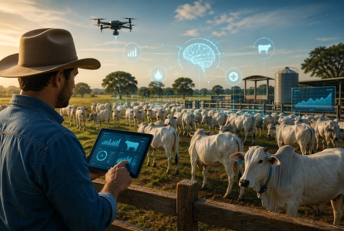 Inteligência Artificial impulsiona produtividade da pecuária brasileira e transforma gestão no campo