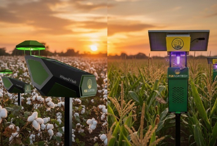 Armadilha com ondas eletromagnéticas revoluciona monitoramento de pragas no algodão e reduz perdas no campo