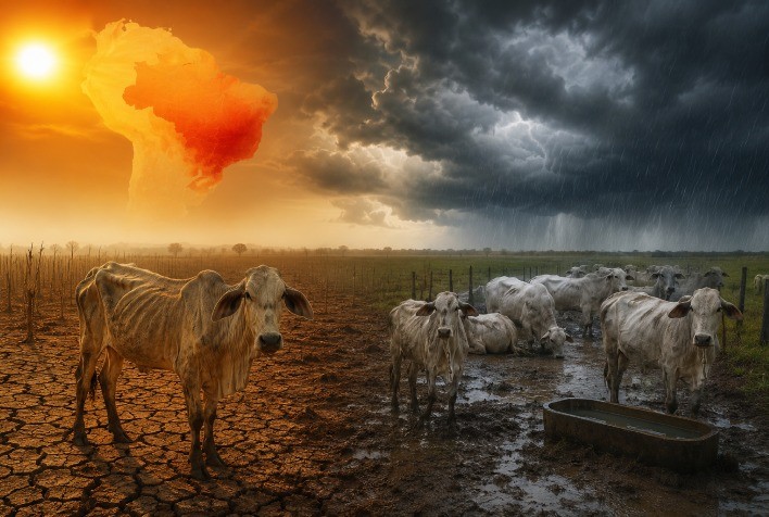 El Niño 2026 aumenta riscos para a pecuária brasileira e acende alerta sobre custos de produção