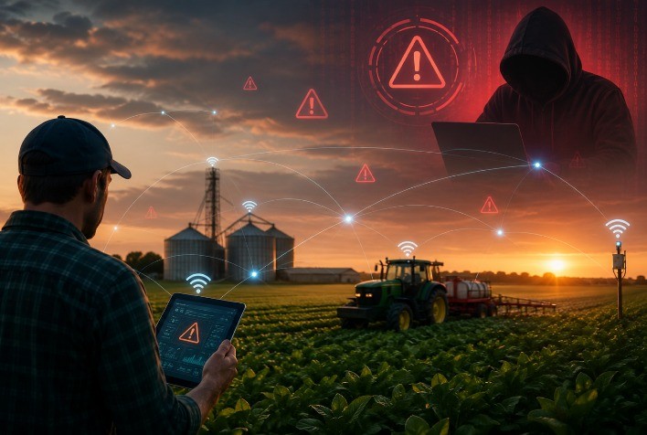 Agro brasileiro sofre mais de 39 mil ataques cibernéticos em 2025 e alerta cresce com avanço da conectividade no campo