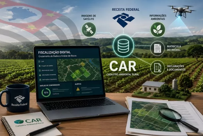 Fiscalização digital do CAR: especialista explica como Receita Federal cruza dados e amplia controle sobre imóveis rurais