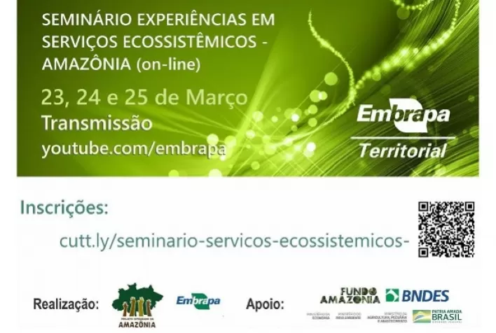 Embrapa promove seminário virtual sobre experiências em serviços ecossistêmicos