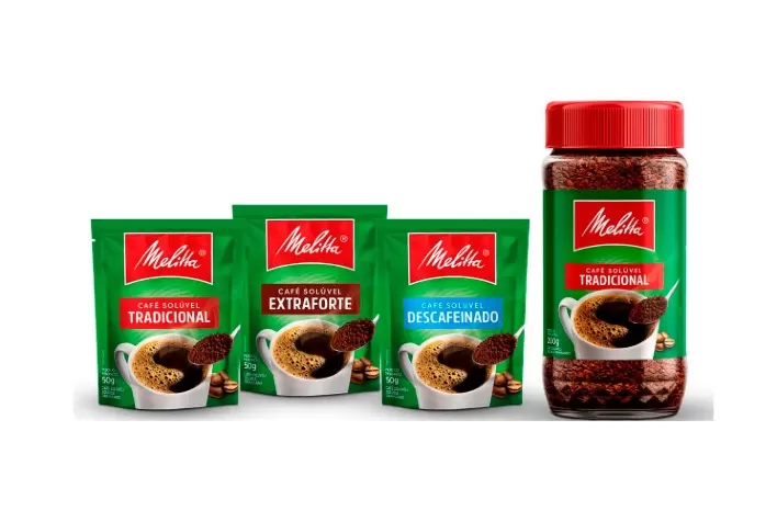 Melitta leva café solúvel para embalagem de vidro