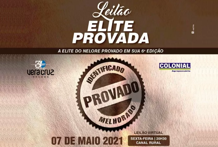 Nelore Veracruz e Colonial Agropecuária ofertam lotes Nelore na 6ª edição do Leilão Elite Provada
