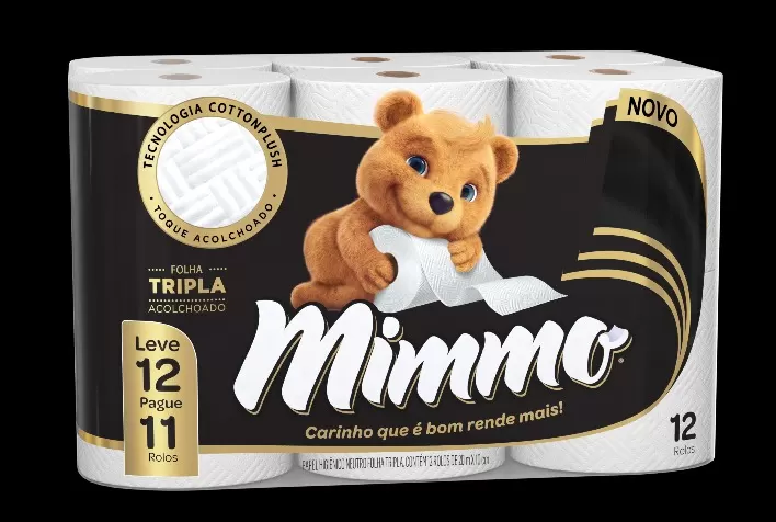 Suzano Bens de Consumo lança papel higiênico Mimmo Folha Tripla Acolchoado