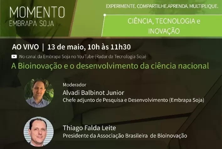 Bioinovação será tema de evento on-line da Embrapa Soja