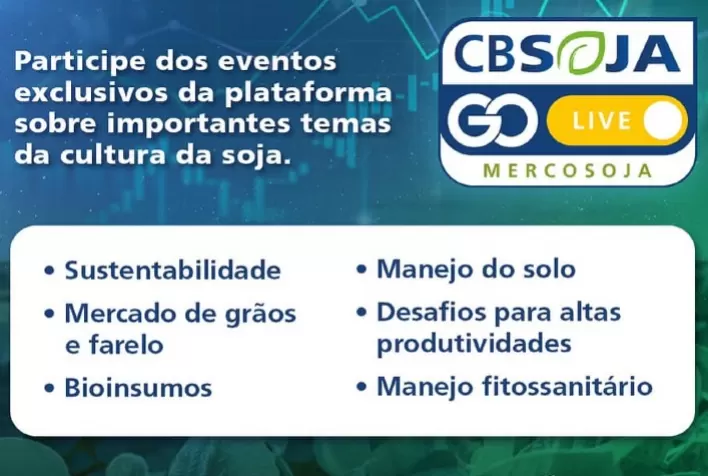 CBSoja GoLive: plataforma interativa do Congresso de Soja abre inscrição gratuita para o evento de abertura