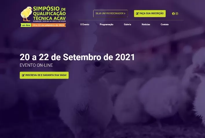 ACAV abre inscrições e anuncia a programação do Simpósio de Avicultura
