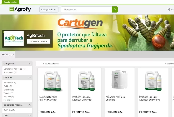 AgBiTech entra no marketplace da Agrofy, com estratégia para fortalecer distribuidores, logística e expansão de negócios