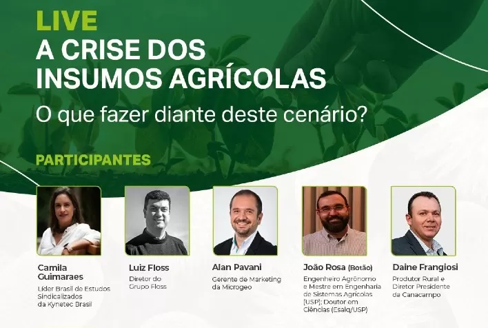 Soluções para driblar altos preços e falta de insumos agrícolas é tema de live organizada pela Microgeo e Pecege