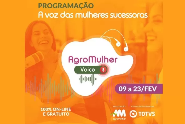 Evento gratuito e online busca compartilhar experiências das mulheres do agronegócio