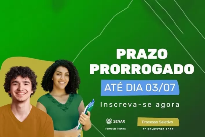 SENAR prorroga inscrições para Cursos Técnicos até 3 de julho