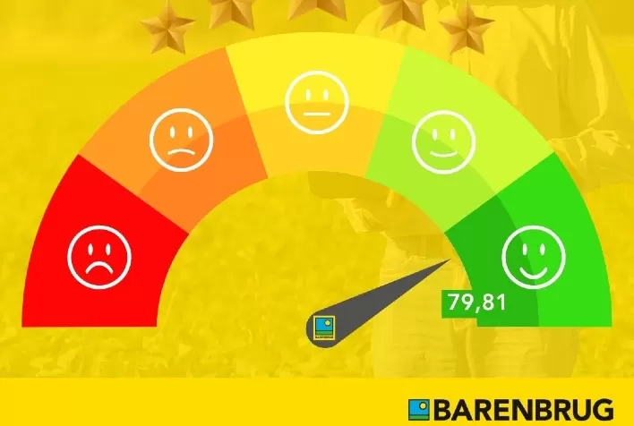 Barenbrug atinge 79,81 pontos na metodologia NPS na safra 21.22 e se iguala às mais bem ranqueadas do Brasil